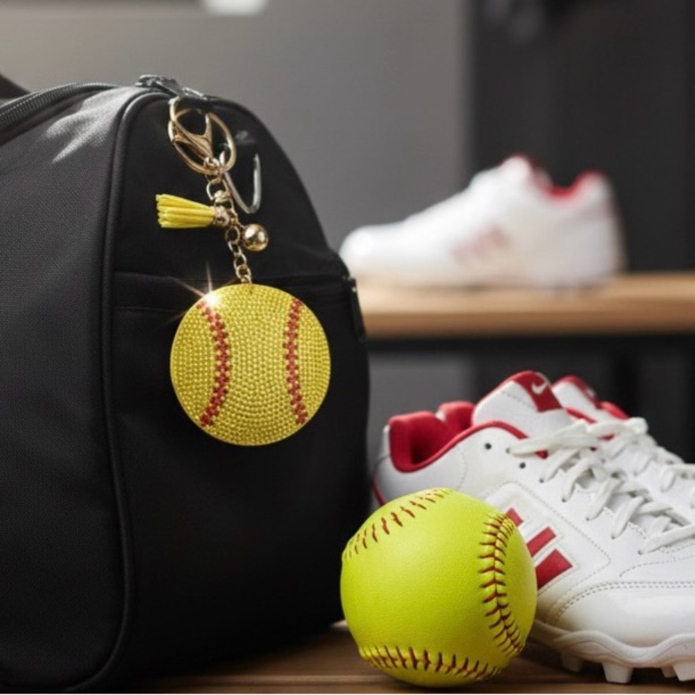 Baseball & Softball Rhinestone Key Chains